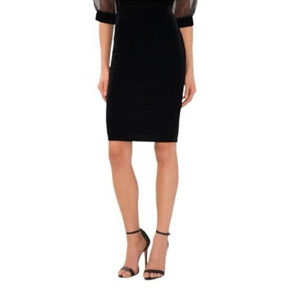 Halogen Pencil Skirt Size 14 Black Career Lined Stretch Work